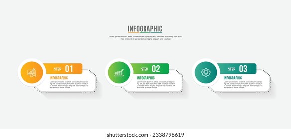 Vector de plantillas de infografía de negocios de presentación.