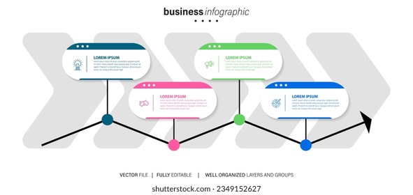 Presentation business infographic template vector.
