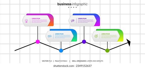 Presentation business infographic template vector.

