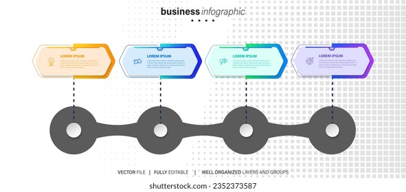 Presentation business infographic template vector.
