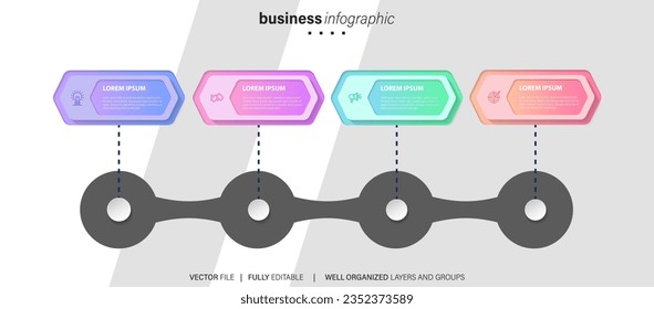 Darstellungsgeschäft Infografik Vorlage Vektor.
