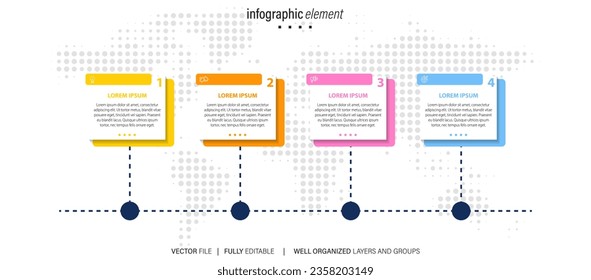 Presentation business infographic template vector.