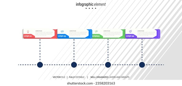 Presentation business infographic template vector.