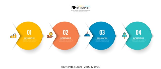 Presentation business infographic template vector.