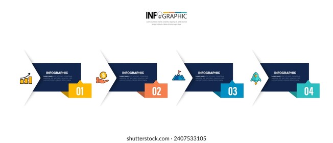 Presentation business infographic template vector.