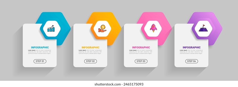Presentation business infographic template vector.