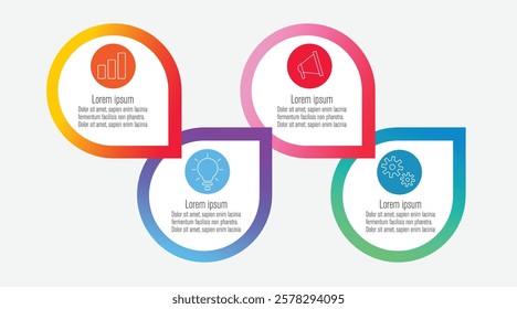 Presentation business infographic template vector