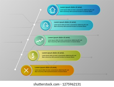 Presentation business infographic, Vector illustration design.