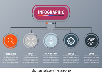 Presentation business infographics with 5 option