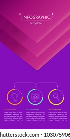 Presentation business infographics template with 3 options. Vector illustration.