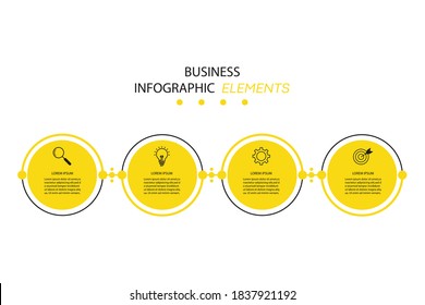Presentation business infographics template with 4 options