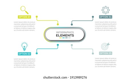 Presentation business infographics template with 4 options. vector illustration