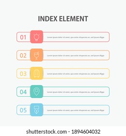 Presentation business infographics template with 5 parts. Vector illustration.
