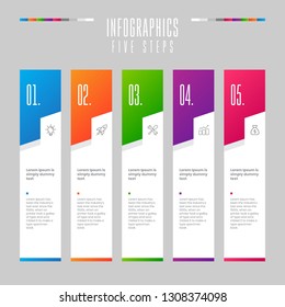 Presentation business infographics template five steps