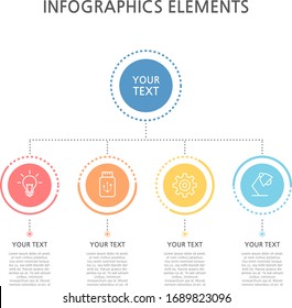 Plantilla de infografías empresariales de presentación. Ilustración vectorial.
