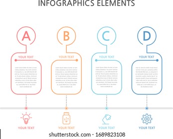 Plantilla de infografías empresariales de presentación. Ilustración vectorial.
