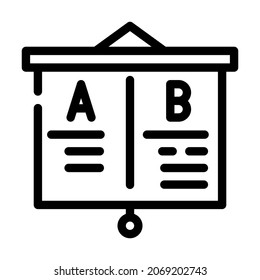 presentation business intelligence line icon vector. presentation business intelligence sign. isolated contour symbol black illustration