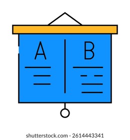 presentation business intelligence line icon vector. presentation business intelligence sign. isolated symbol illustration