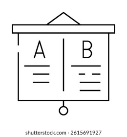 presentation business intelligence line icon vector. presentation business intelligence sign. isolated contour symbol black illustration