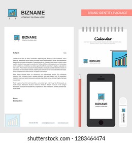 Presentation Business Letterhead, Calendar 2019 and Mobile app design vector template