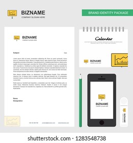 Presentation  Business Letterhead, Calendar 2019 and Mobile app design vector template