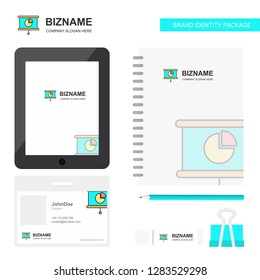 Presentation Business Logo, Tab App, Diary PVC Employee Card and USB Brand Stationary Package Design Vector Template