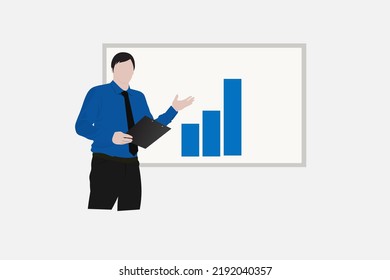 presentation business man high vector