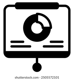 Presentation Business management icon illustration