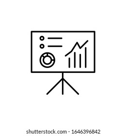Presentation, business, method icon vector image. Can also be used for food and drinks. Suitable for mobile apps, web apps and print media.