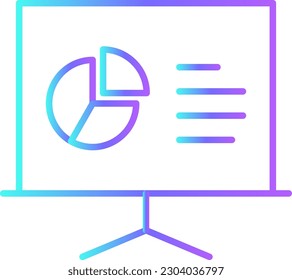 Presentation Business and office icon with blue duotone style. conference, seminar, meeting, communication, discussion, strategy, classroom. Vector illustration