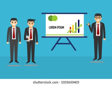 Presentation Business People Presentation Concept Business Stock Vector ...