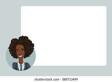 Presentation with business people. Vector illustration character with bubble talk.  Modern flat design concepts for web banners, web sites, printed materials, infographics, startup, marketing.  