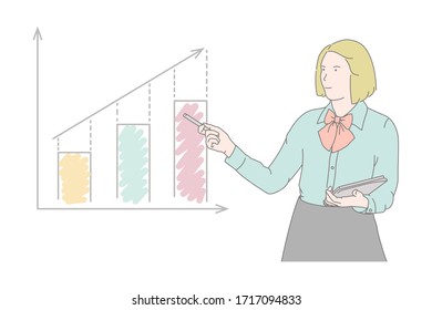 Präsentation des Geschäftsprojekts, Concept Illustration