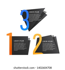 Presentation business shapes template with colorful round elements, pointers and text fields for presentation.