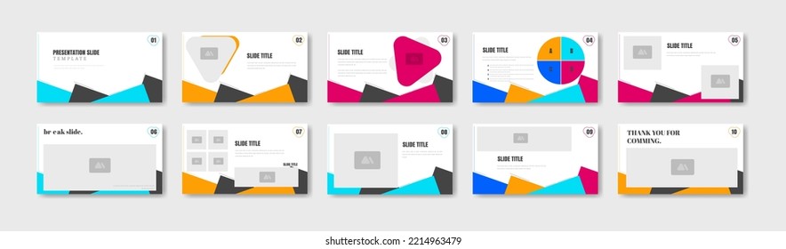 presentation business slide template keynote minimalist concept design. vector