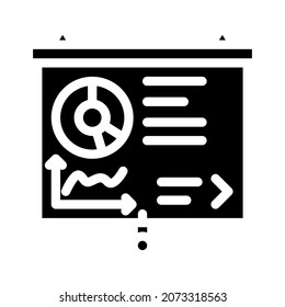 presentation of business strategy glyph icon vector. presentation of business strategy sign. isolated contour symbol black illustration