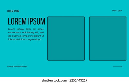 Presentation business template with green tone background