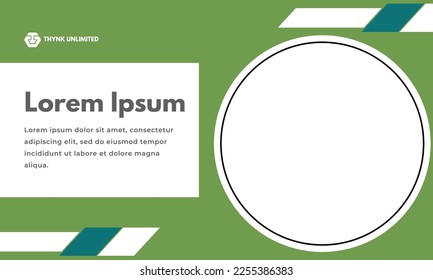 Presentation business template with hexagonal shape, landing page