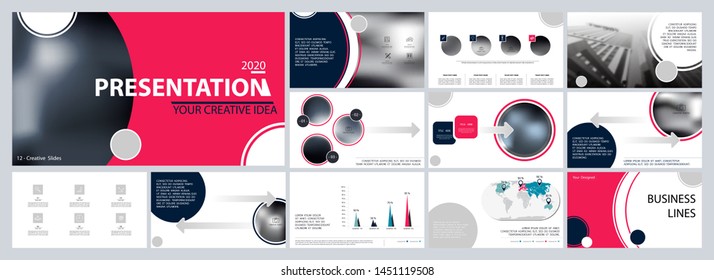 Presentation business template. Vector set, elements of infographics, white background. Flyer, postcard, corporate report, marketing, advertising, banners. Slideshows, photos, brochures, annual report