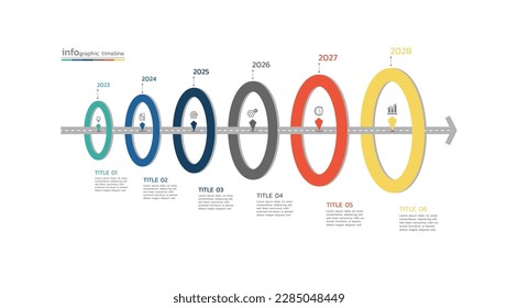 Presentation business timeline infographic template design