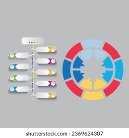 Plantilla de diseño gráfico de información del vector de presentación