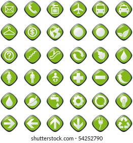 presentation buttons icons symbol web eco. vector