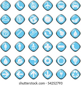 presentation buttons icons symbol web eco. vector