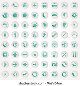 presentation buttons icons symbol web eco. vector