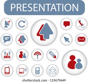 Präsentationstasten, Zeichen, Symbole, Vektorgrafik