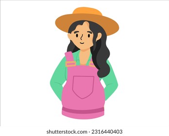 Presentation character Farmer wearing uniform