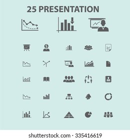 Präsentation, Diagramm, Diagramm, Wachstumssymbole, Zeichen, Vektorkonzept gesetzt Infografiken, Mobil, Website, Anwendung
