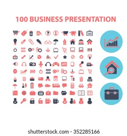 presentation, chart, diagram, growth icons, signs vector concept set for infographics, mobile, website, application

