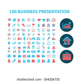 presentation, chart, diagram, growth icons, signs vector concept set for infographics, mobile, website, application
