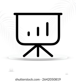 Presentation chart icon symbolizing graphical representation of data and reports